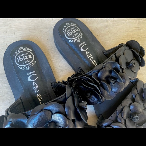 JEFFREY CAMPBELL Rosebud double strap black slide - Picture 3 of 16